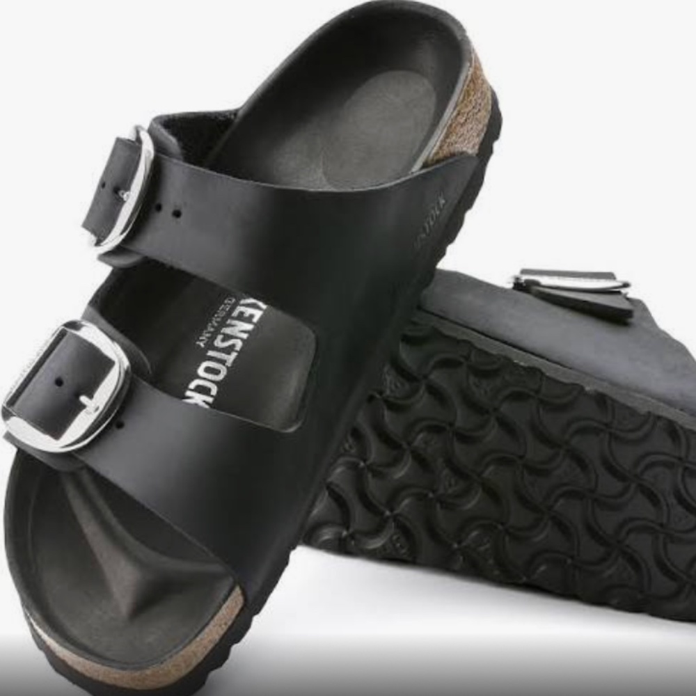Genuine Birkenstock Big Buckle Black Size 38